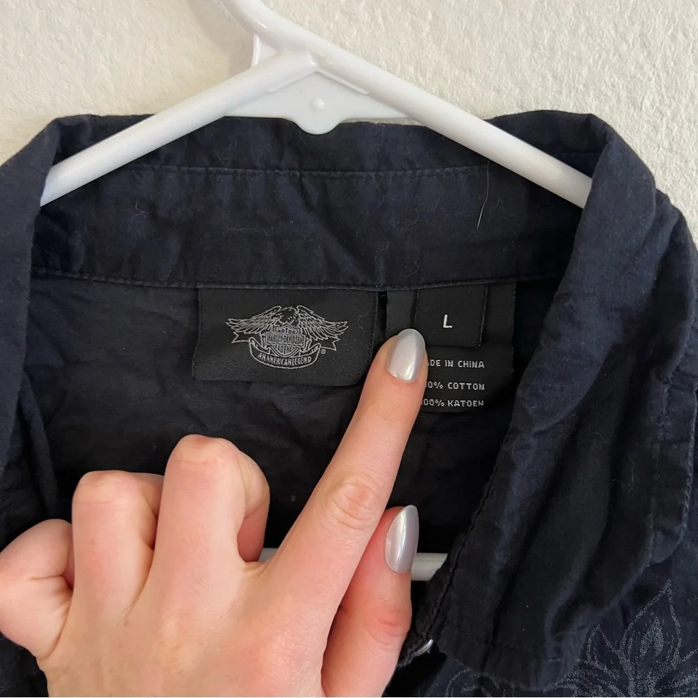 Vintage Harley-Davidson Black Graphic Shirt - Picture 7 of 9